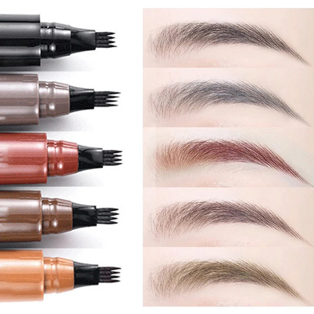 Four-pronged eyebrow pencil