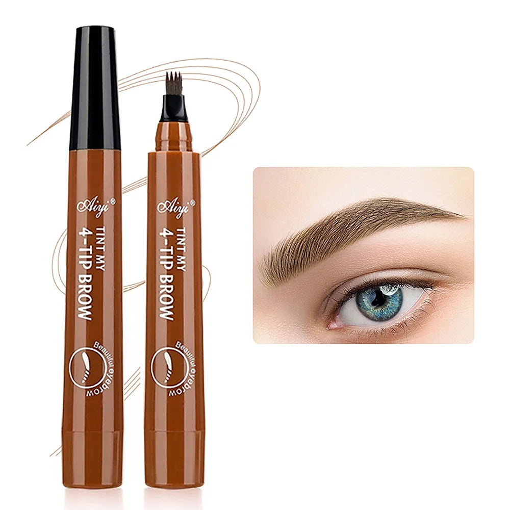 Four-pronged eyebrow pencil