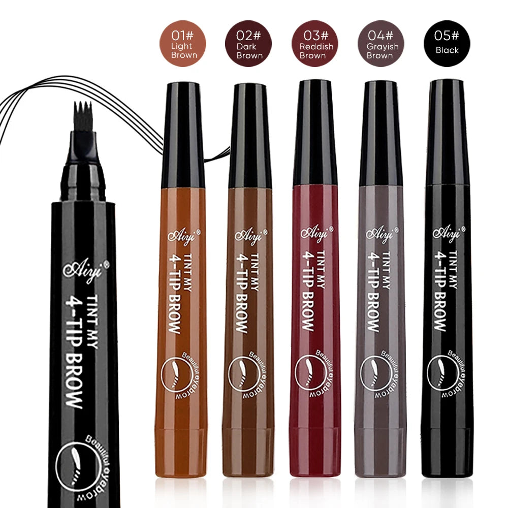 Four-pronged eyebrow pencil