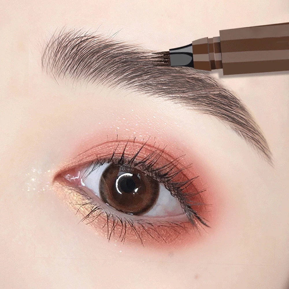 Four-pronged eyebrow pencil