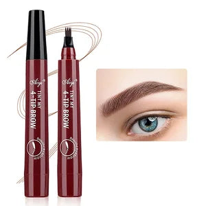 Four-pronged eyebrow pencil